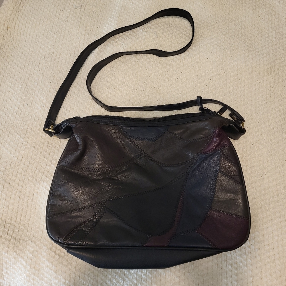 Chic Patchwork Leather Shoulder Bag